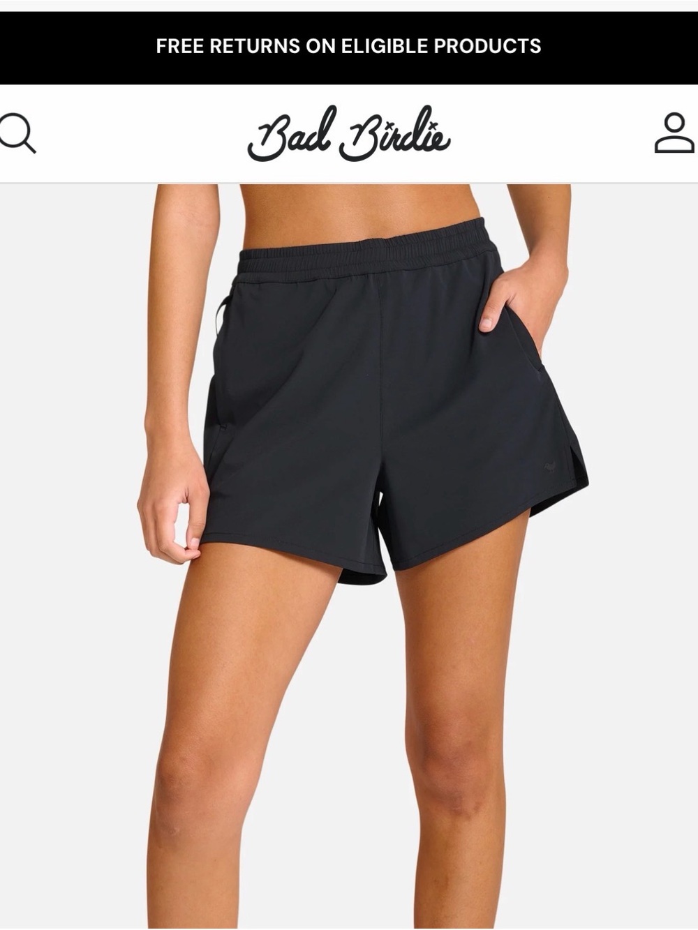 Bad Birdie Black Shorts, small